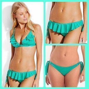 SeaFolly 3 Piece Shine On Bikini Size 8 US includes one top and 2 bottoms